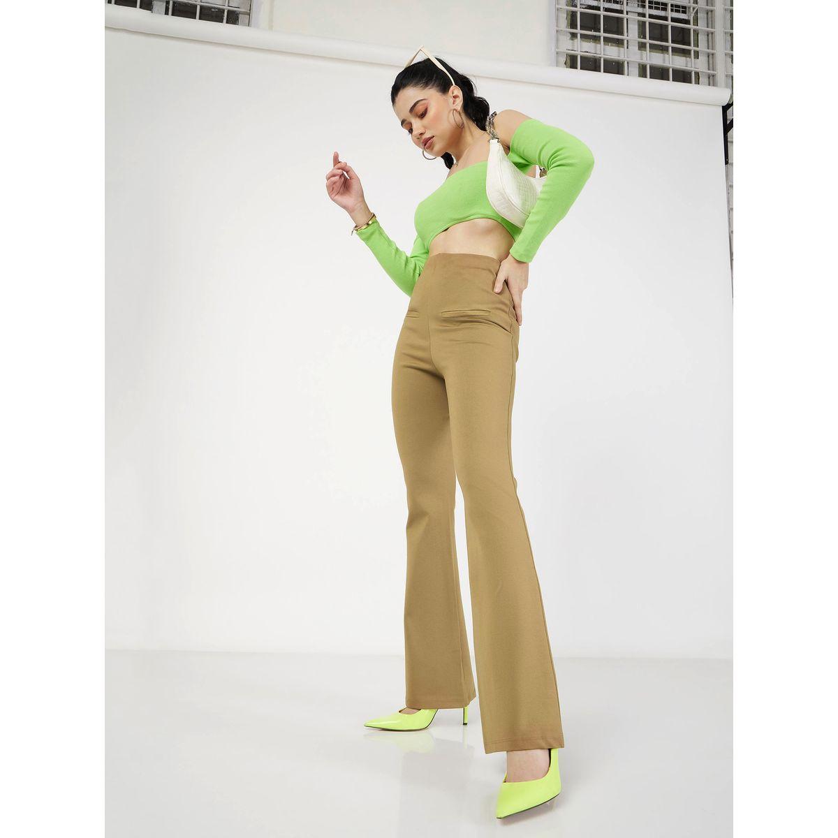 بنطال بحافة واسعة وخصر عالي مع جيوب ساسافراس × ستايلي-women-clothing-bottoms-trousers-image-2