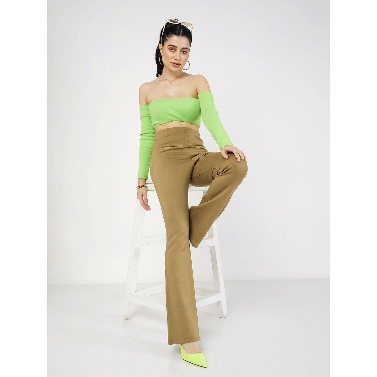 بنطال بحافة واسعة وخصر عالي مع جيوب ساسافراس × ستايلي-women-clothing-bottoms-trousers-image-6