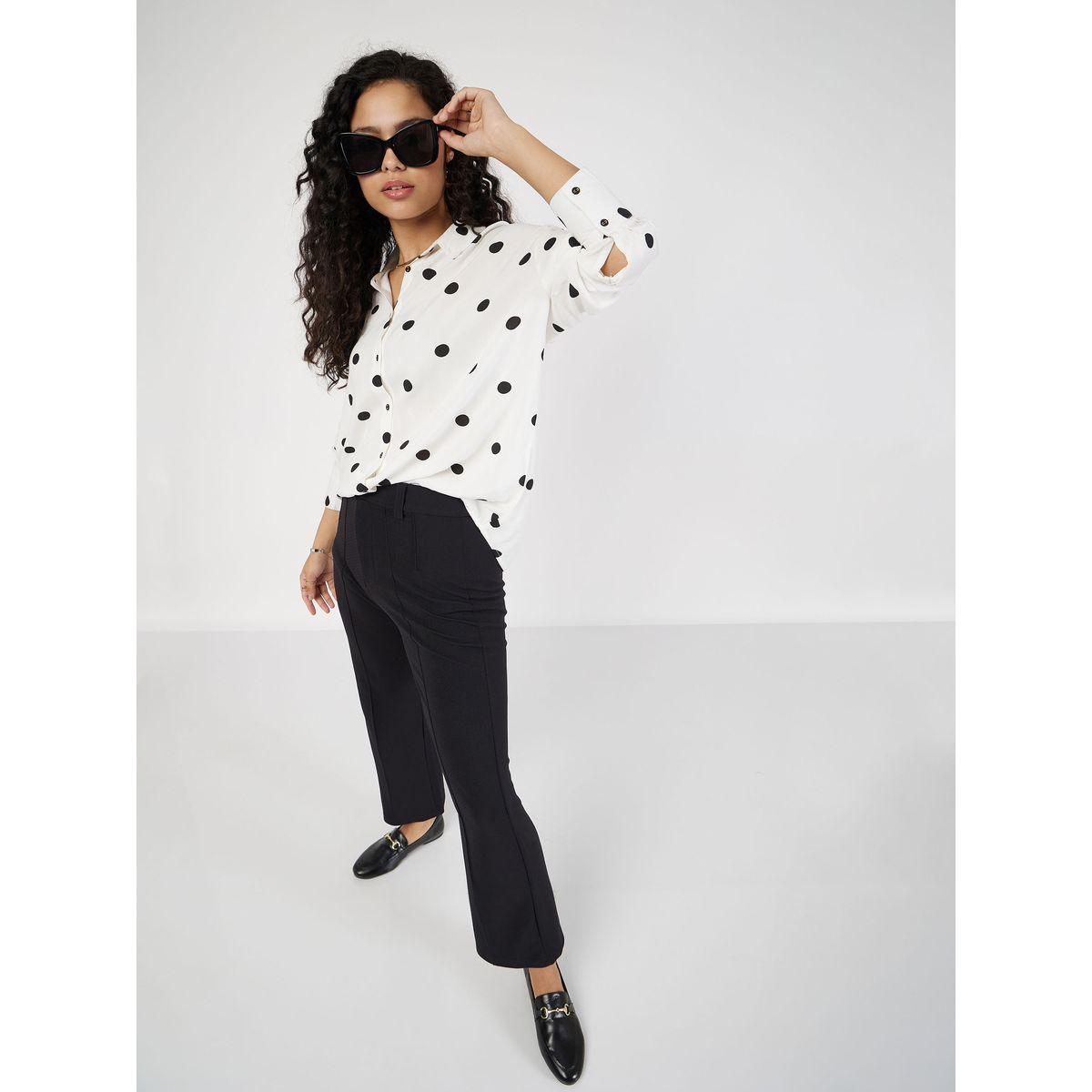 Sassafras X Styli Oversized All Over Polka Dot Print Shirt-women-clothing-shirtsandblouses-shirts-image-2