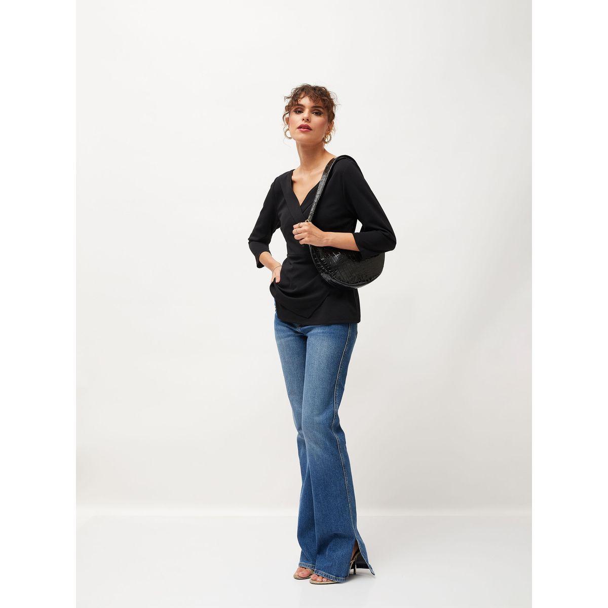 Sassafras X Styli Lapel Detail V Neck Top-women-clothing-shirtsandblouses-blouses-image-6