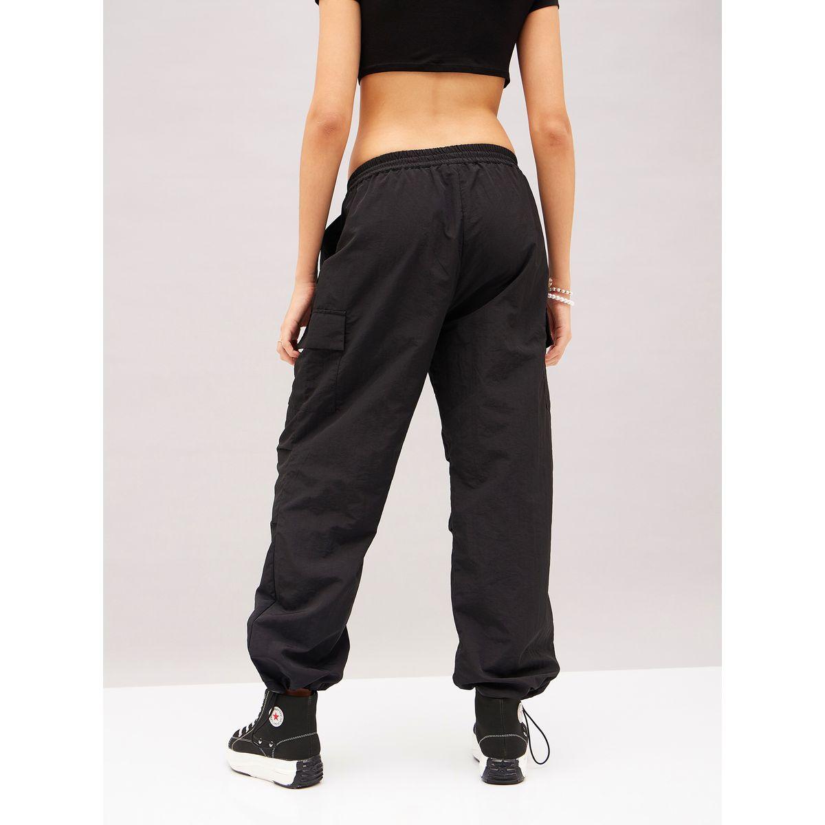 Solid Cargo Parachute Pants-women-clothing-bottoms-trousers-image-5