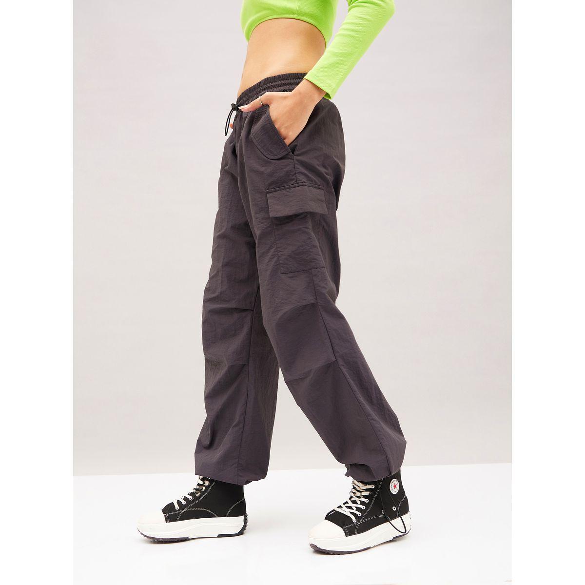 Solid Cargo Parachute Pants-women-clothing-bottoms-trousers-image-3