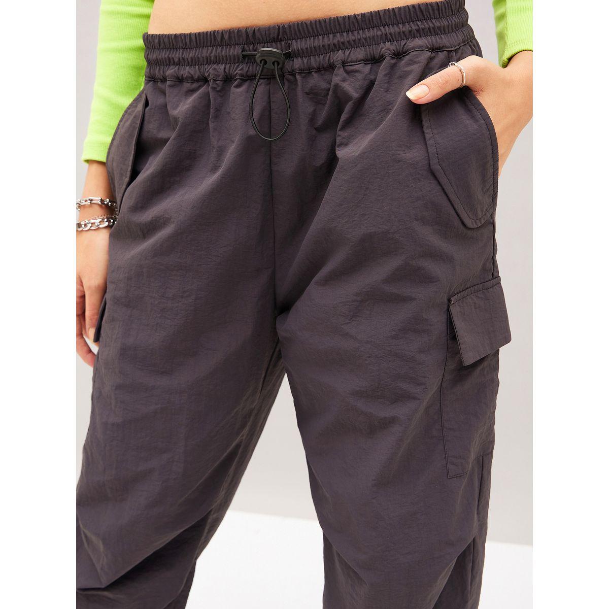 Solid Cargo Parachute Pants-women-clothing-bottoms-trousers-image-4