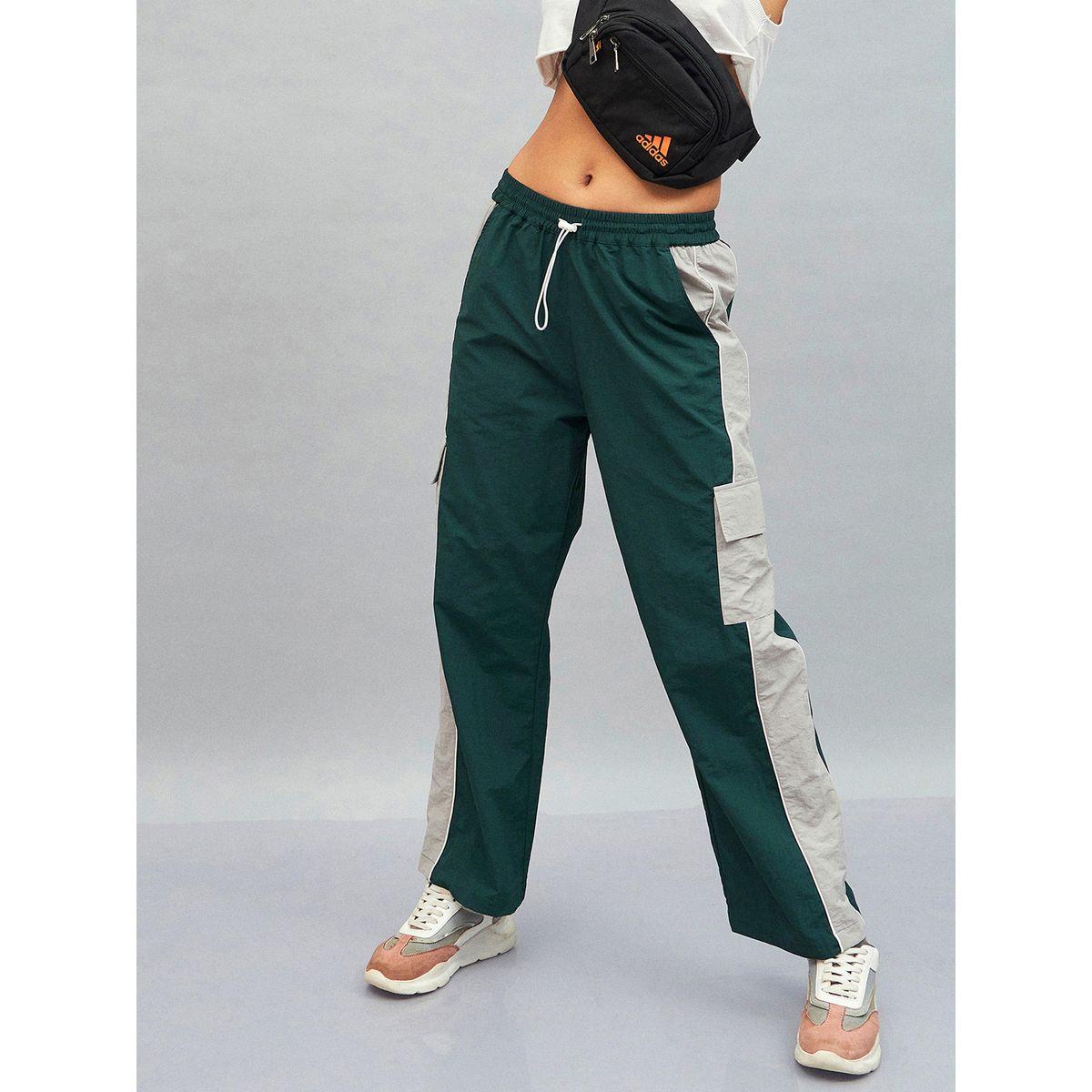 بنطال باراشوت كارجو بنمط كتل الالوان ساسافراس × ستايلي-women-clothing-bottoms-trousers-image-1