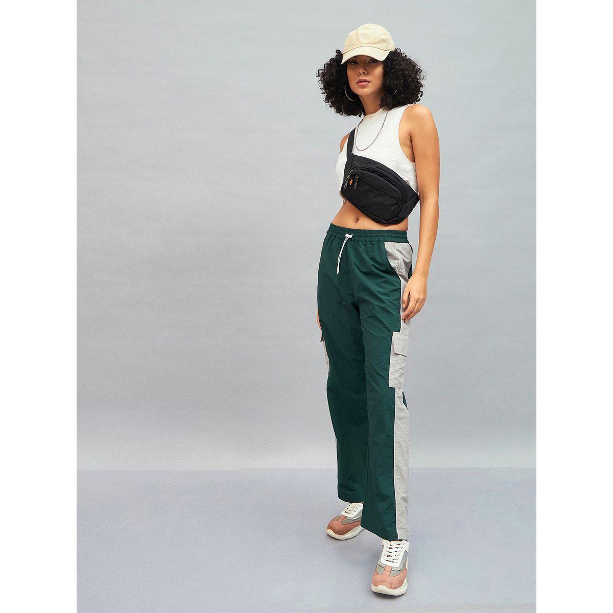 بنطال باراشوت كارجو بنمط كتل الالوان ساسافراس × ستايلي-women-clothing-bottoms-trousers-image-3