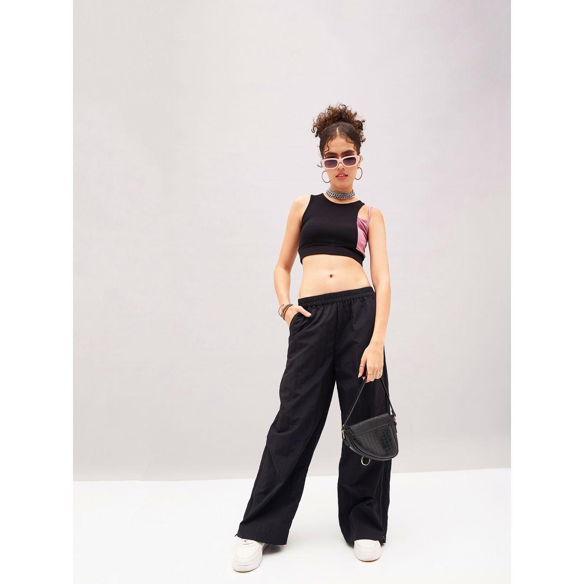 Seam Zipper Parachute Pants with Pockets-women-clothing-bottoms-trousers-image-3