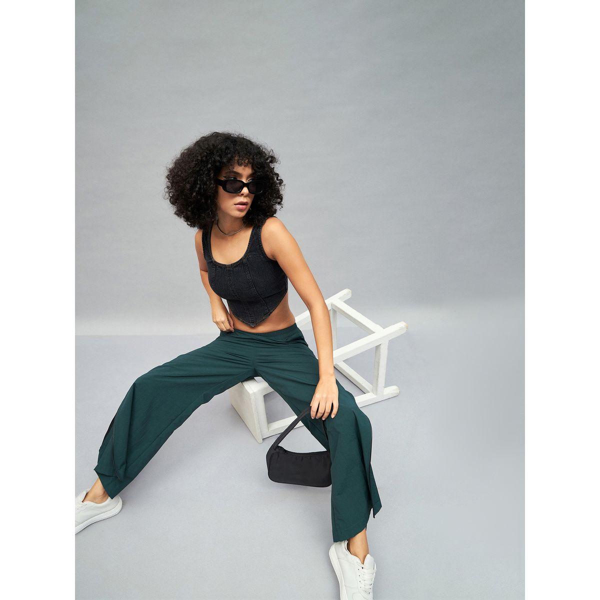 Sassafras X Styli Seam Zipper Parachute Pants with Pockets-women-clothing-bottoms-trousers-image-2