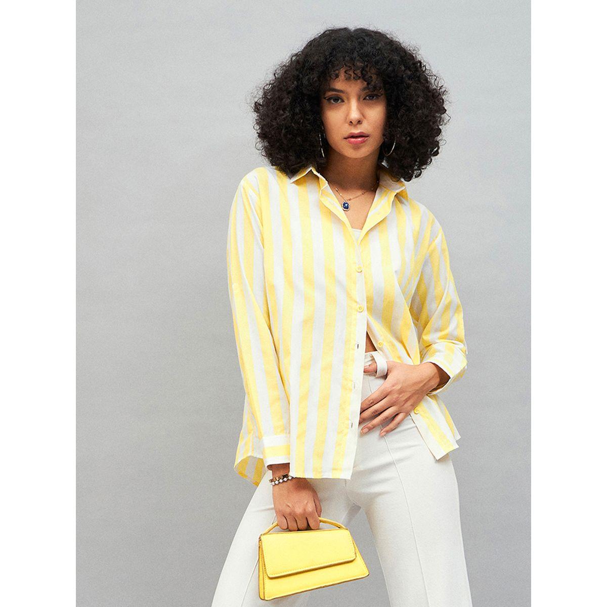 بلوزة مخططة مع اكمام طويلة ساسافراس × ستايلي-women-clothing-shirtsandblouses-shirts-image-1