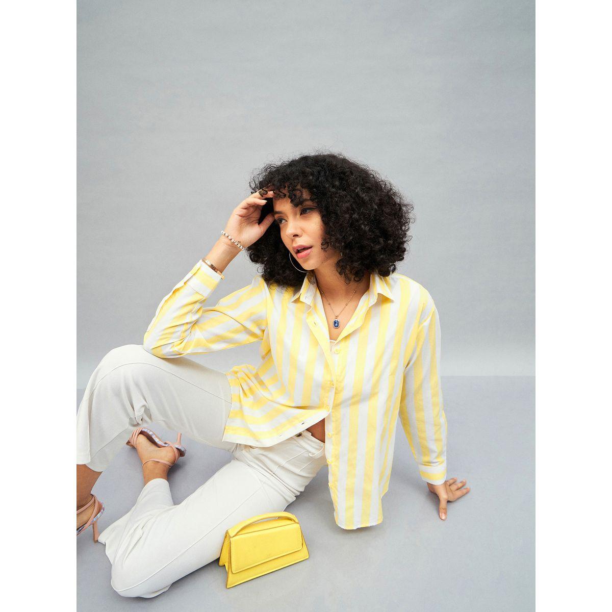 بلوزة مخططة مع اكمام طويلة ساسافراس × ستايلي-women-clothing-shirtsandblouses-shirts-image-2