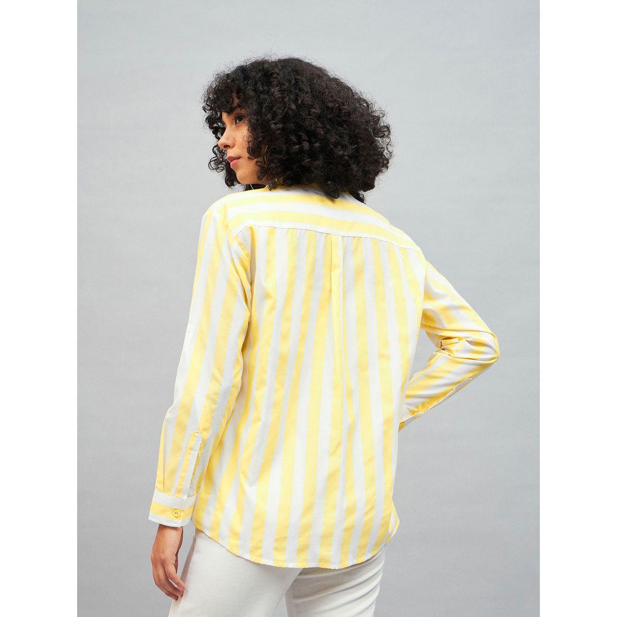 بلوزة مخططة مع اكمام طويلة ساسافراس × ستايلي-women-clothing-shirtsandblouses-shirts-image-5