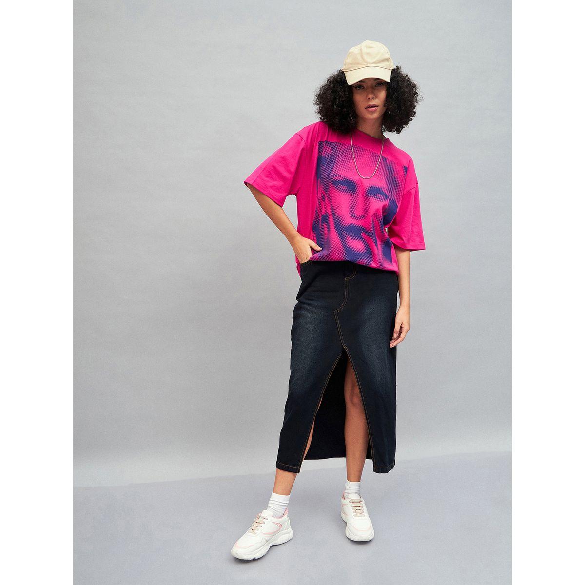 Sassafras X Styli Barbie Graphic Print Oversized T-Shirt-women-clothing-tshirts-image-6
