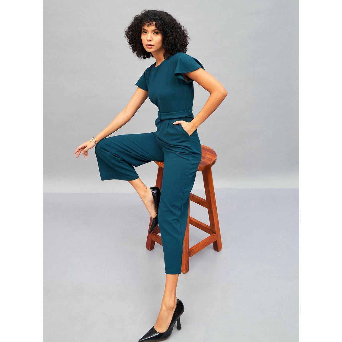 Sassafras X Styli Cap Sleeve Belted Jumpsuit with Pockets-women-clothing-jumpsuits-image-2