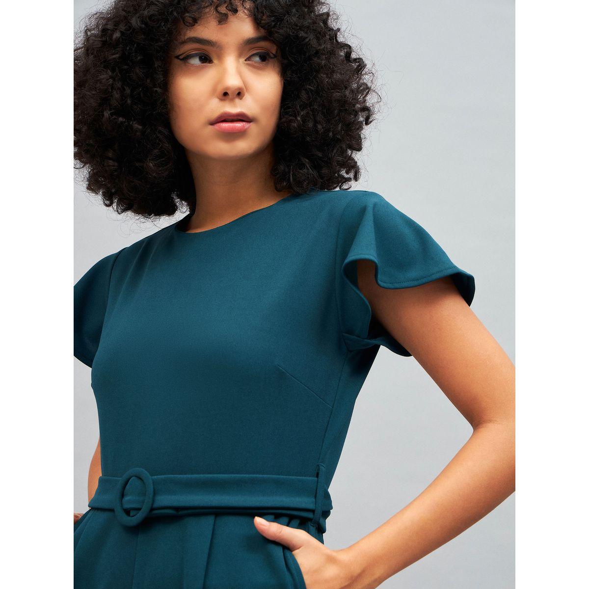 Sassafras X Styli Cap Sleeve Belted Jumpsuit with Pockets-women-clothing-jumpsuits-image-4