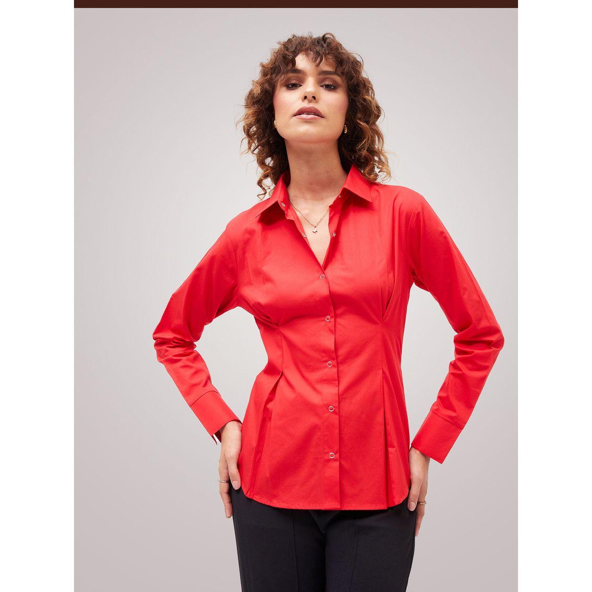بلوزة بتفاصيل كسرات وأزرار غلق ساسافراس × ستايلي-women-clothing-shirtsandblouses-shirts-image-6