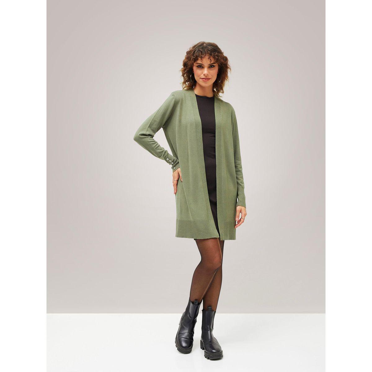 جاكيت سادة بأكمام طويلة مزينة بأزرار ساسافراس × ستايلي-women-clothing-shirtsandblouses-shirts-image-2