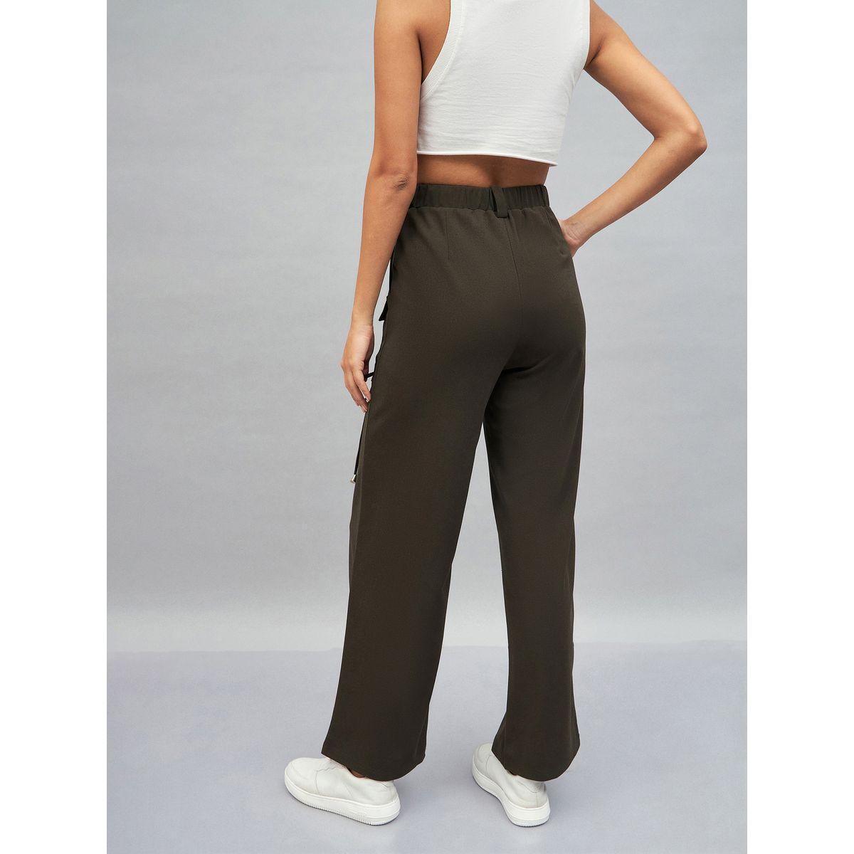 بنطال كارجو بتفاصيل جيوب مع أربطة ساسافراس × ستايلي-women-clothing-bottoms-trousers-image-5
