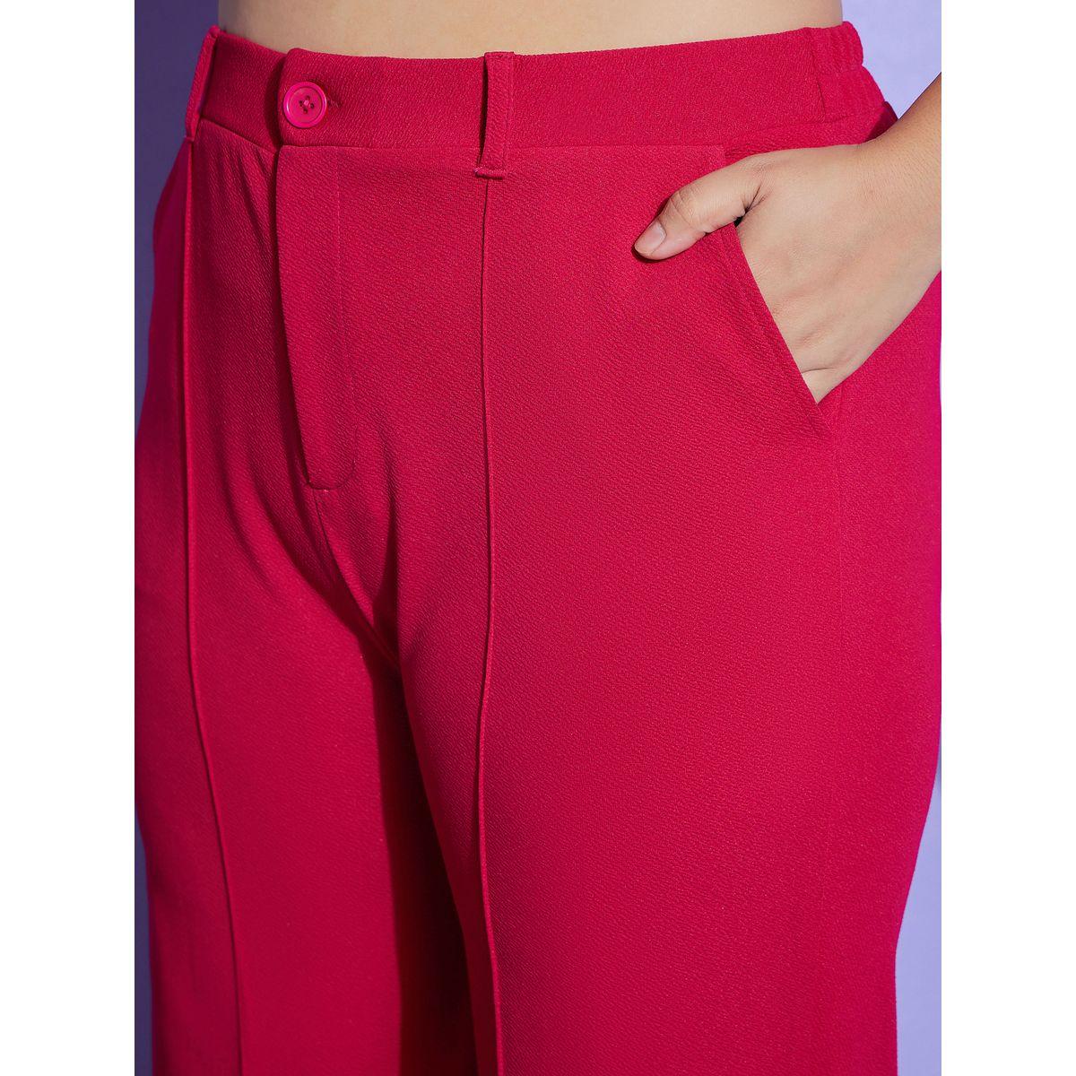 Plus Faux Pearl Button Closure Top & Pintuck Wide Leg Pant Co-Ords-women-clothing-dresses-image-5
