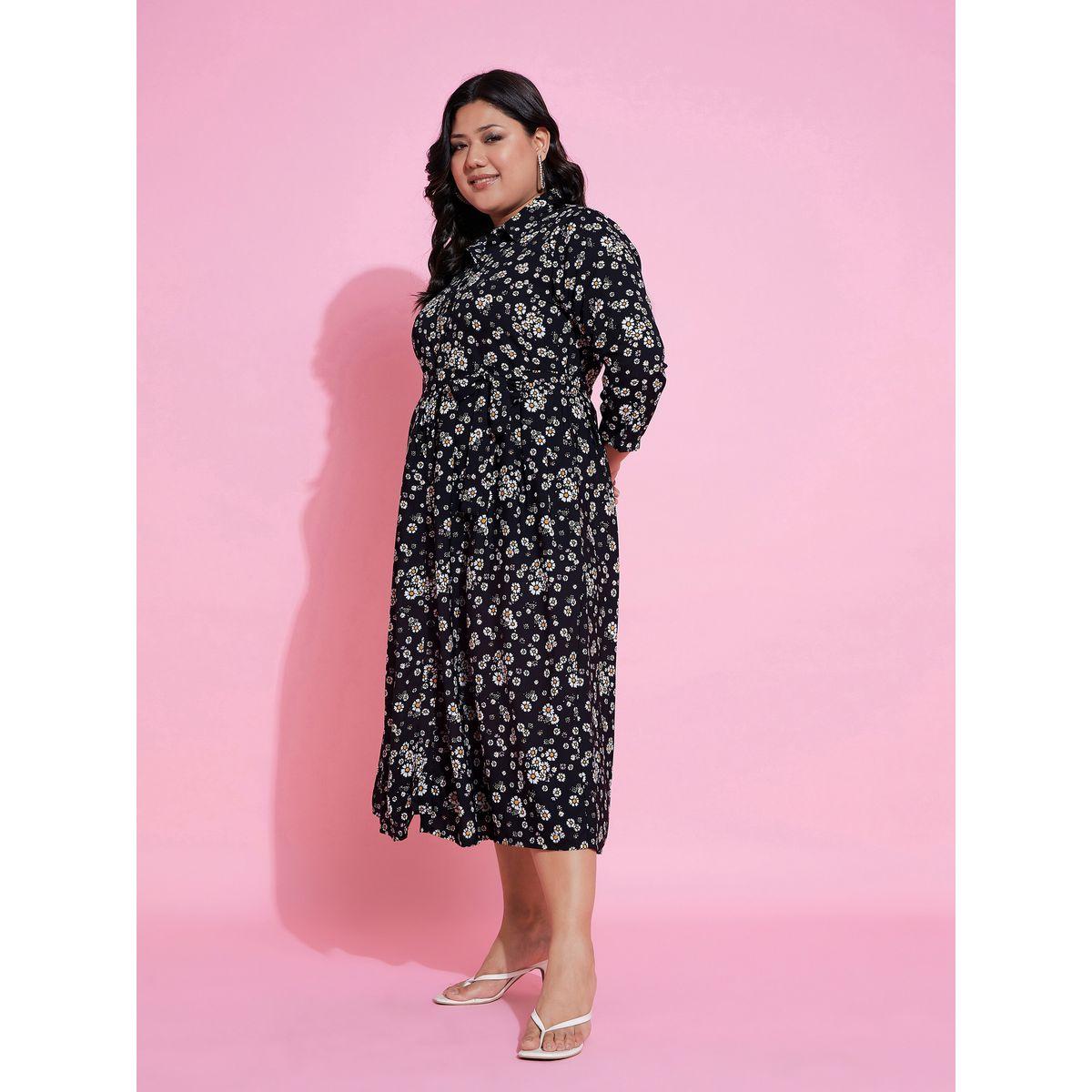 فستان ميدي مطبع بزهور مع حزام ساسافراس × ستايلي-women-clothing-dresses-image-3