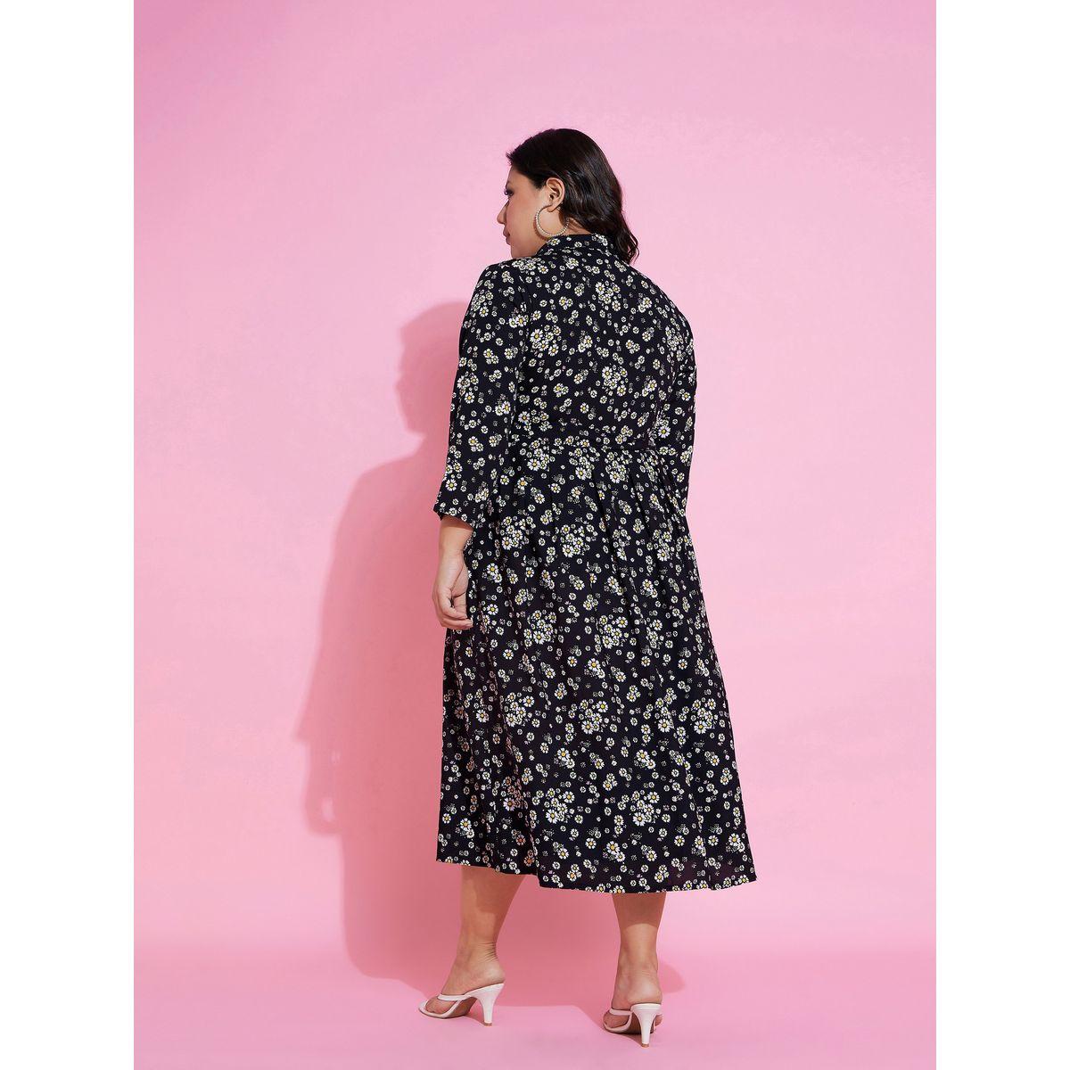 فستان ميدي مطبع بزهور مع حزام ساسافراس × ستايلي-women-clothing-dresses-image-5