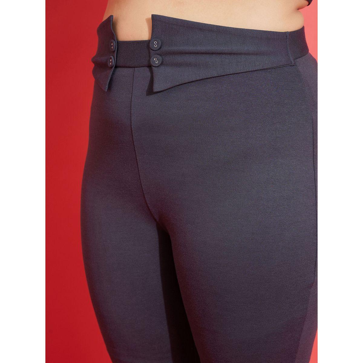 Sassafras X Styli Plus Front Button Detail Bell Bottom Trousers-women-clothing-bottoms-trousers-image-4