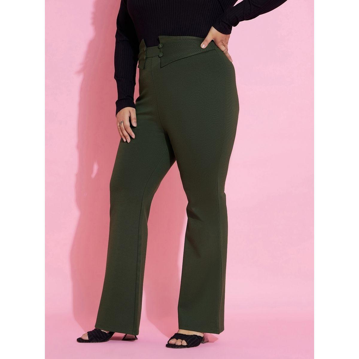 Sassafras X Styli Plus Front Button Detail Bell Bottom Trousers-women-clothing-bottoms-trousers-image-3