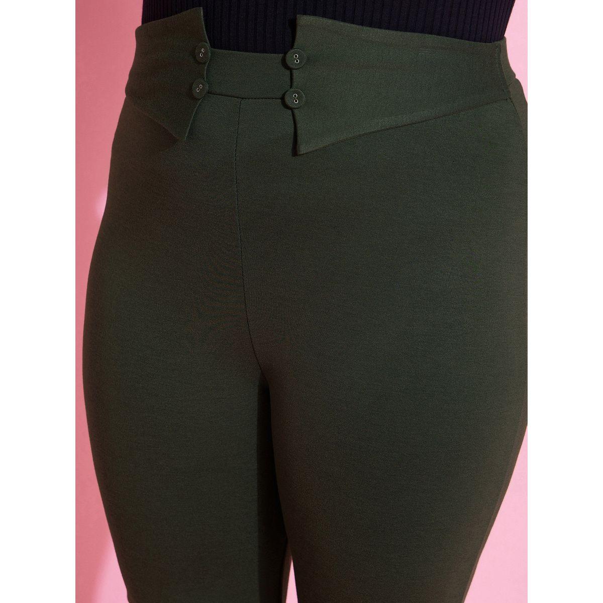 Sassafras X Styli Plus Front Button Detail Bell Bottom Trousers-women-clothing-bottoms-trousers-image-4