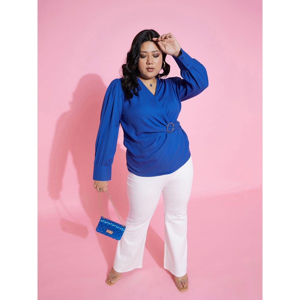 بنطال مزين بازرار مع حافة واسعة ساسافراس × ستايلي-women-clothing-bottoms-trousers-image-5