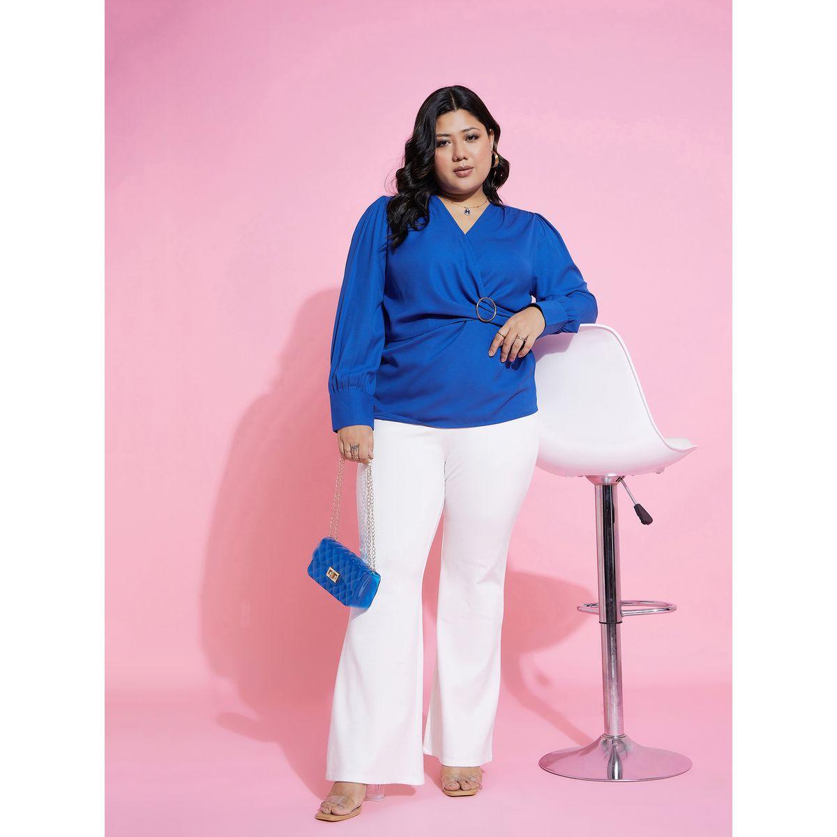 Sassafras X Styli Plus Front Button Detail Bell Bottom Trousers-women-clothing-bottoms-trousers-image-6