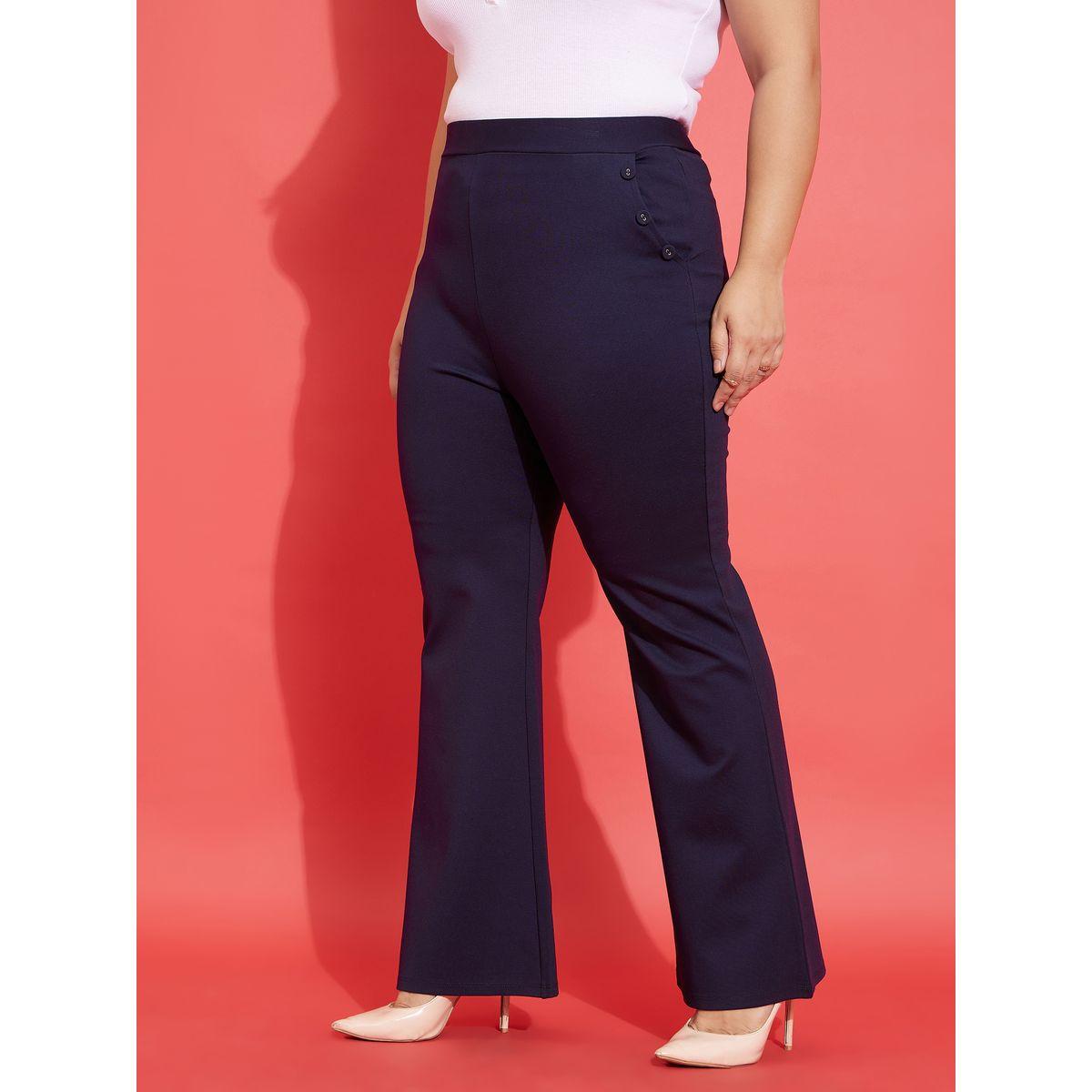 Sassafras X Styli Plus Button Bell Bottom Trousers with Pockets-women-clothing-bottoms-trousers-image-3