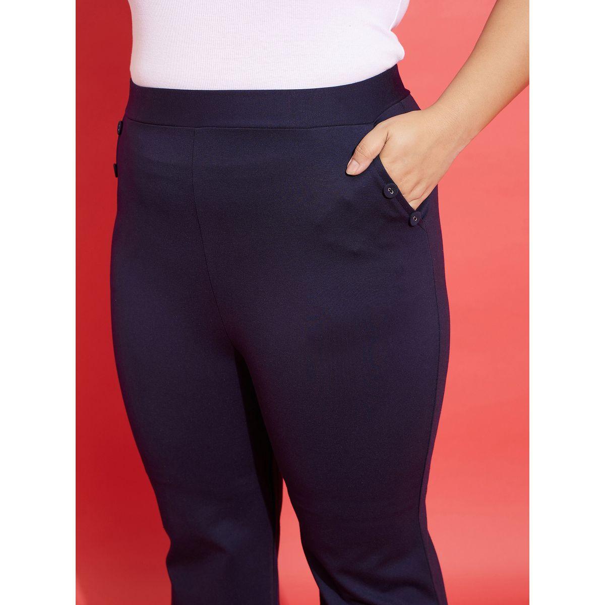 بنطال مزين بازرار مع جيوب ساسافراس × ستايلي-women-clothing-bottoms-trousers-image-4