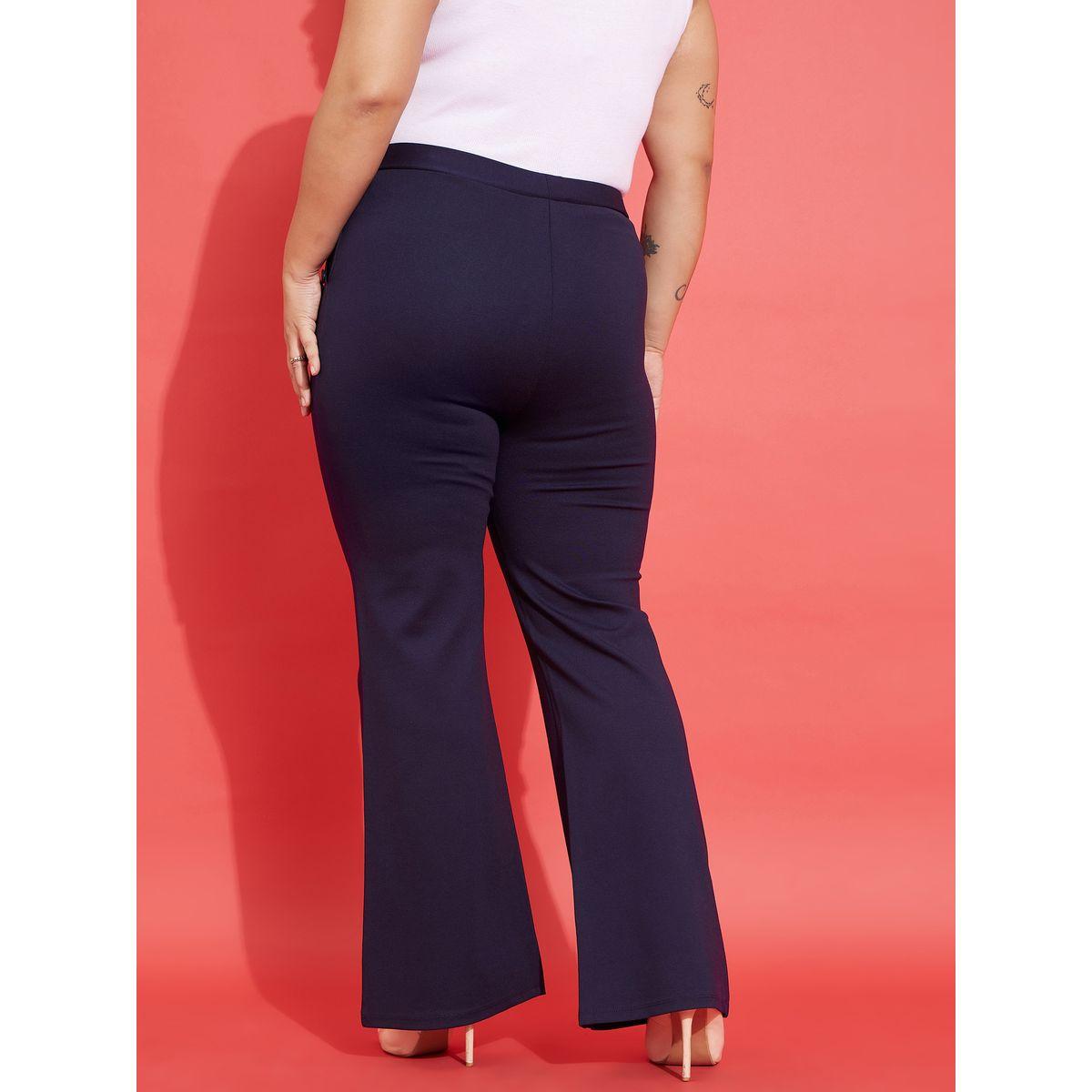 Sassafras X Styli Plus Button Bell Bottom Trousers with Pockets-women-clothing-bottoms-trousers-image-5