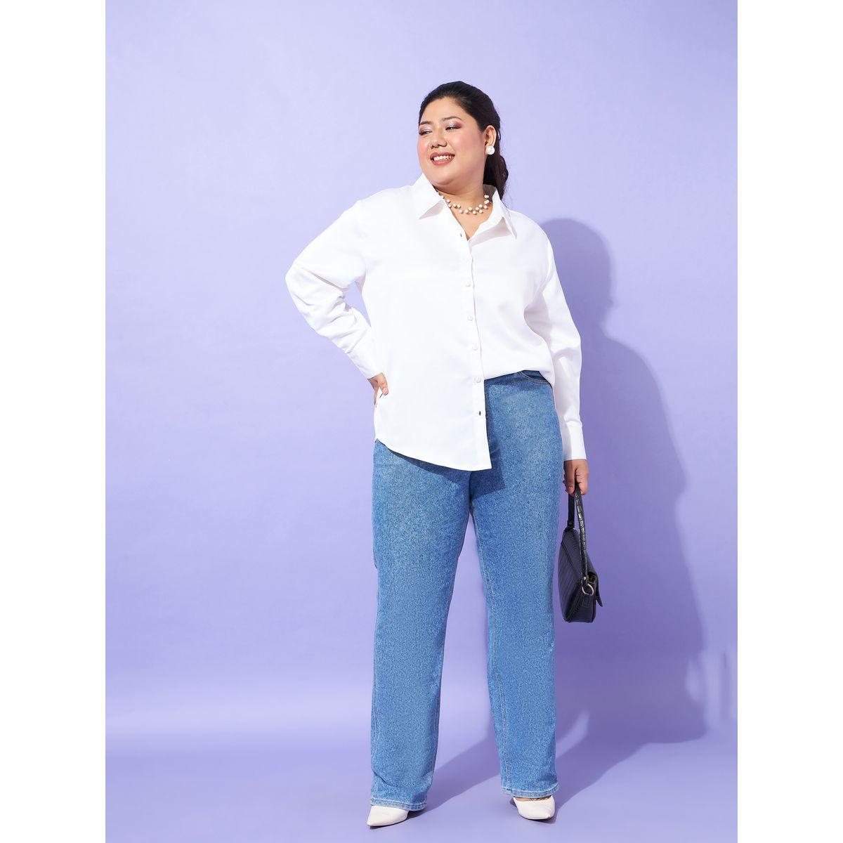 بلوزة ساتان بمقاس كبير مع ياقة كبيرة ساسافراس × ستايلي-women-clothing-shirtsandblouses-shirts-image-2