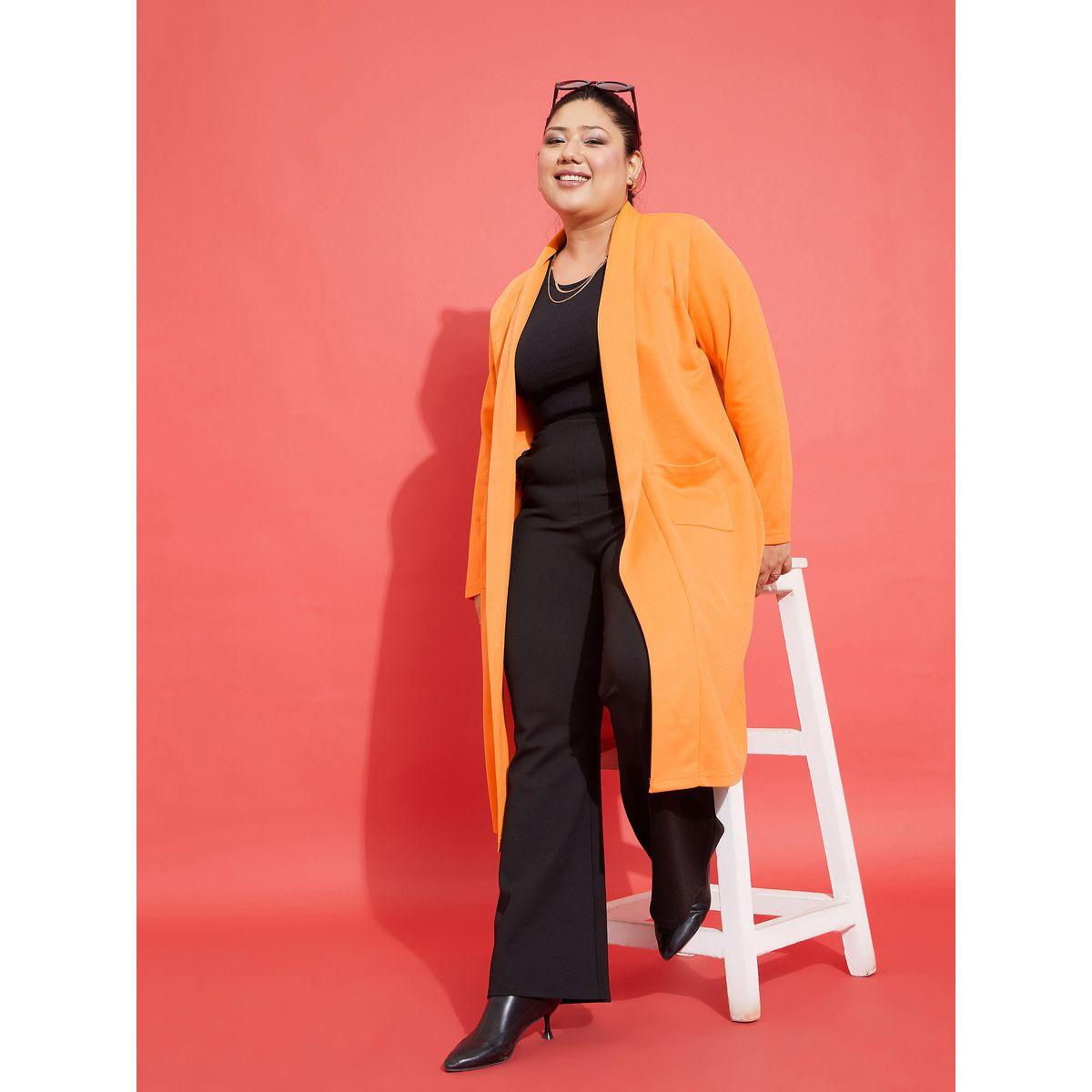 Sassafras X Styli Plus Solid Pocket Detail Midi Shrug-women-clothing-shirtsandblouses-blouses-image-2