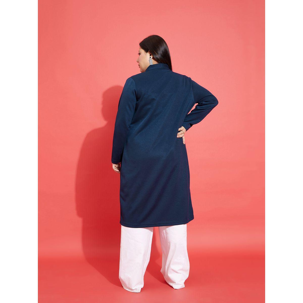 Sassafras X Styli Plus Solid Pocket Detail Midi Shrug-women-clothing-shirtsandblouses-shirts-image-5