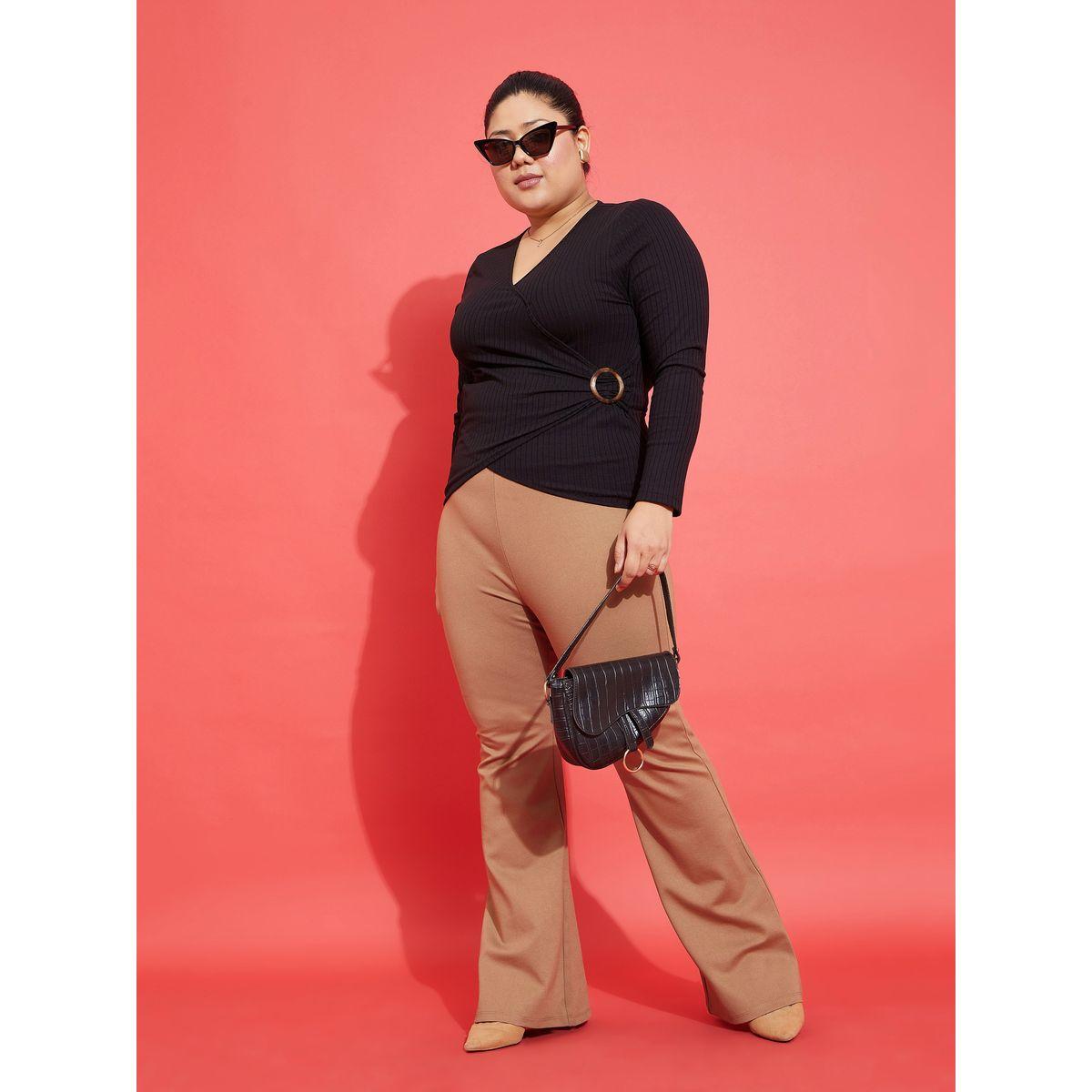 Sassafras X Styli Plus Rib Side Buckle Detail Long Sleeve Top-women-clothing-shirtsandblouses-blouses-image-3