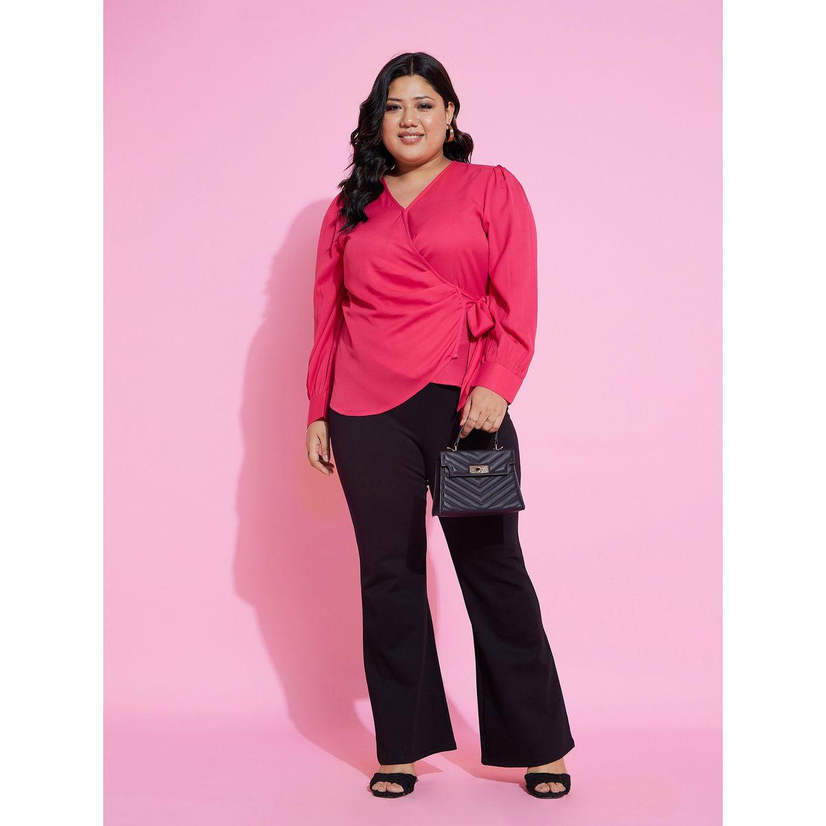 بلوزة بيبلوم بمقاس كبير واكمام طويلة ساسافراس × ستايلي-women-clothing-shirtsandblouses-blouses-image-6