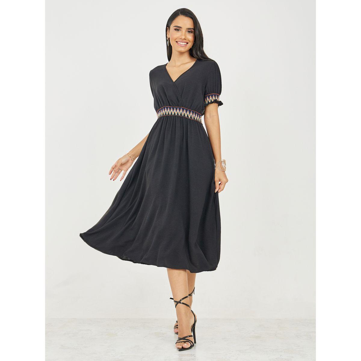 فستان ميدي بتفاصيل مُطرّزة-women-clothing-dresses-image-1