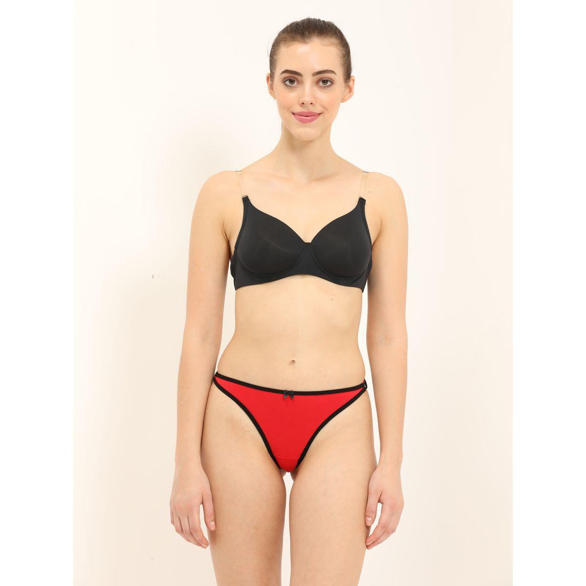 صدرية مبطنة بحمالات شفافة إنفي × ستايلي-women-clothing-lingerie-bras-image-1
