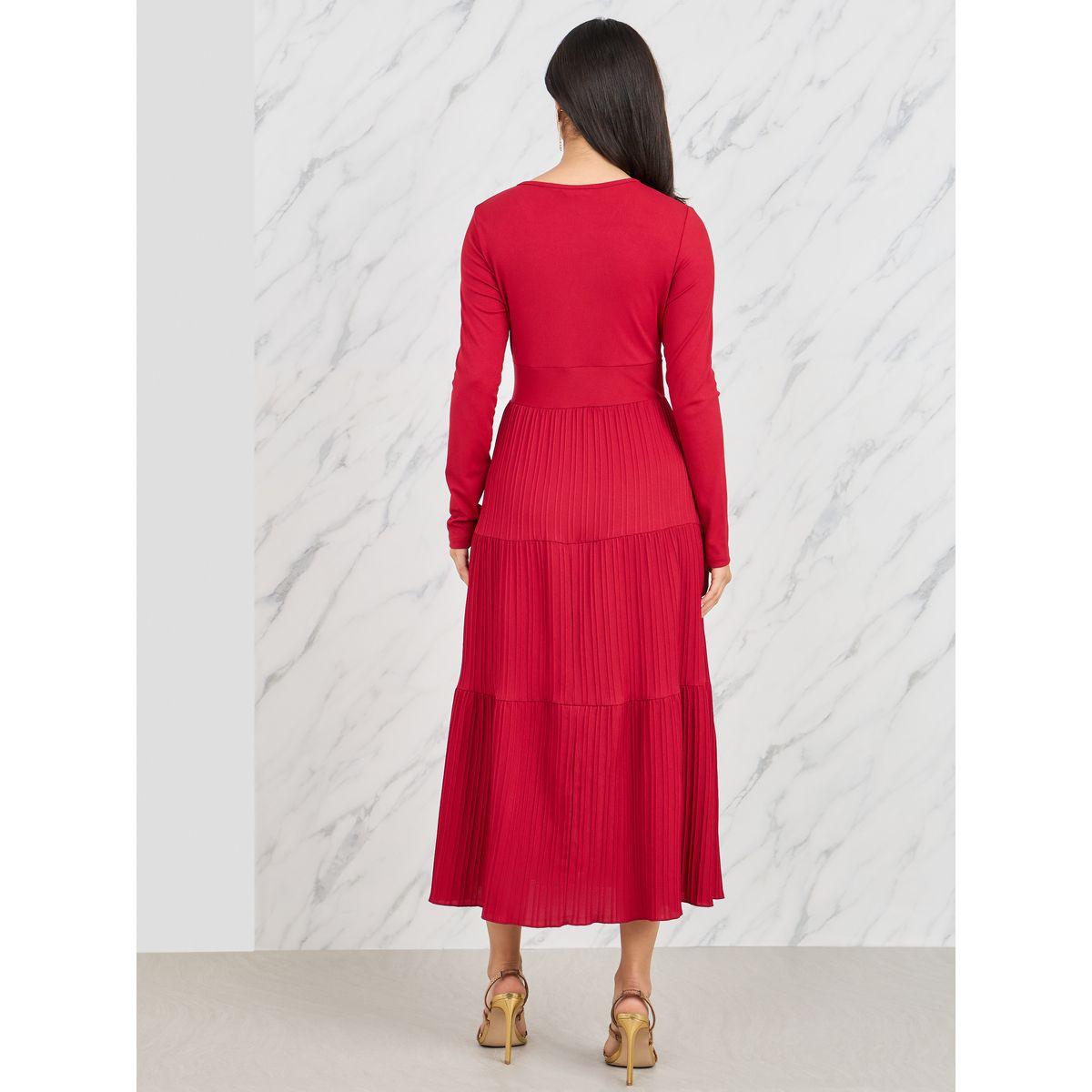 Styli Gathered Detail Tiered Midi Dress-women-clothing-dresses-image-4