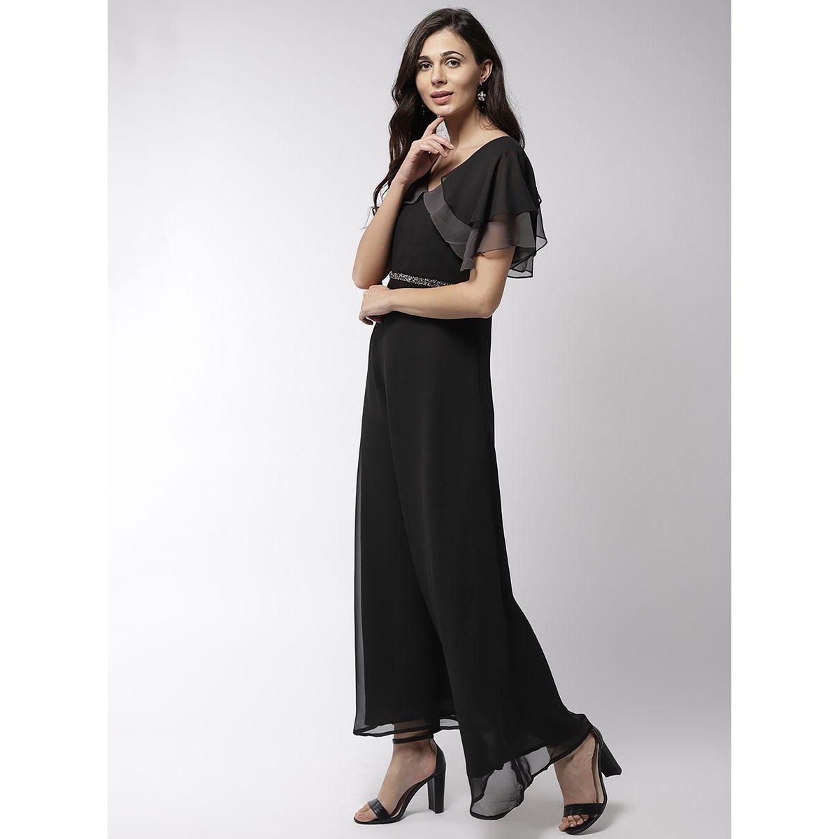 Mish X Styli Embellished Waistband Maxi Dress with Ruffled Sleeve-women-clothing-dresses-image-4