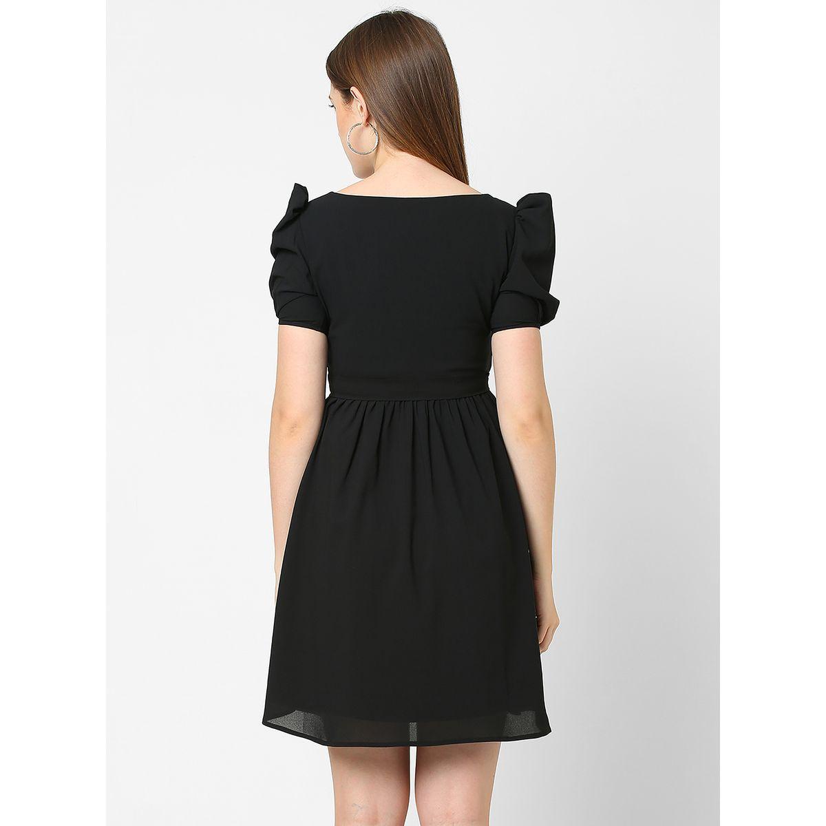 Sweetheart Neck Tie-Up Detail Mini Dress-women-clothing-dresses-image-4