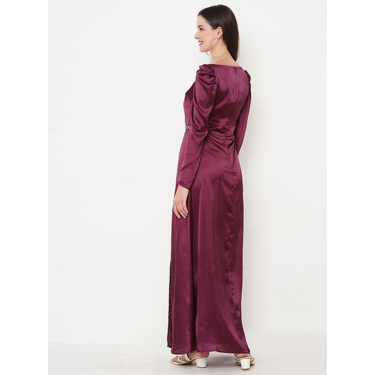 فستان طويل بياقة على شكل قلب ميش × ستايلي-women-clothing-dresses-image-4
