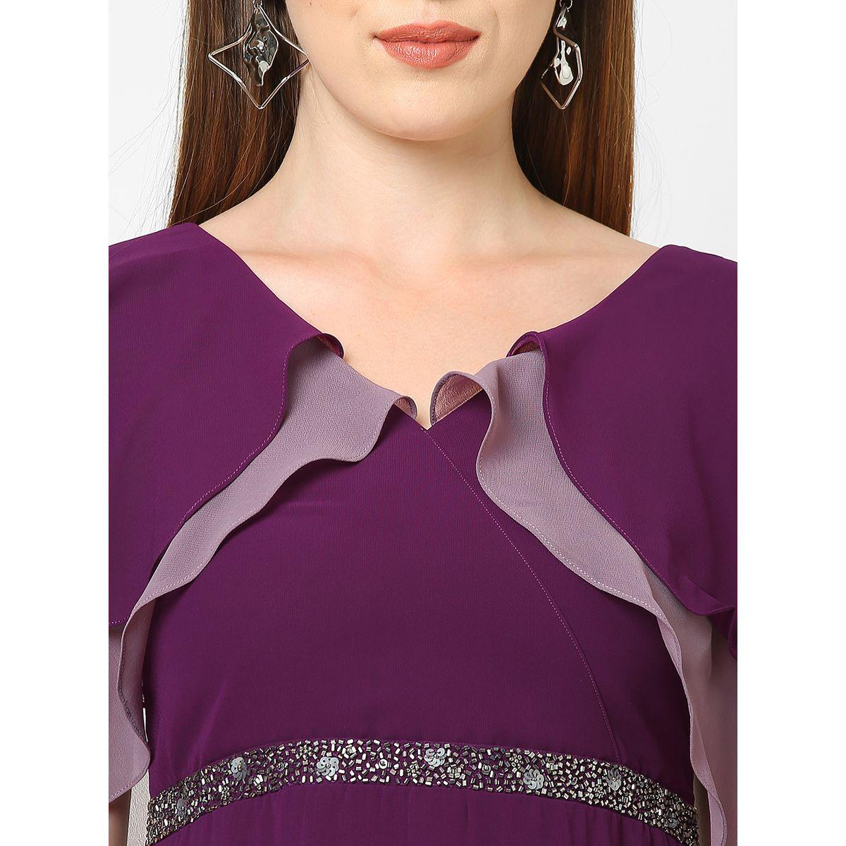 فستان طويل مع اكمام بطبقات وخصر منمق ميش × ستايلي-women-clothing-dresses-image-5