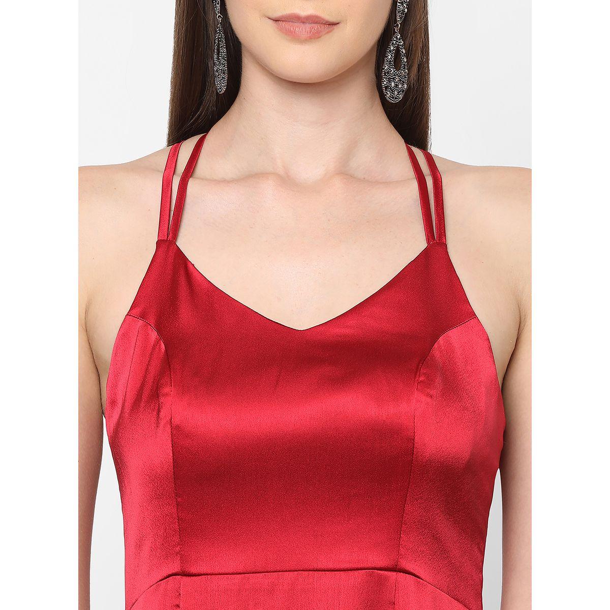 فستان طويل بأربطة كروس ميش × ستايلي-women-clothing-dresses-image-2