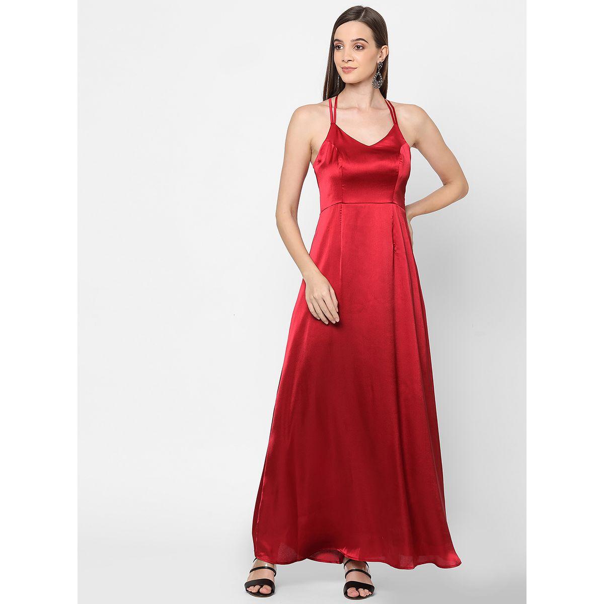 فستان طويل بأربطة كروس ميش × ستايلي-women-clothing-dresses-image-4