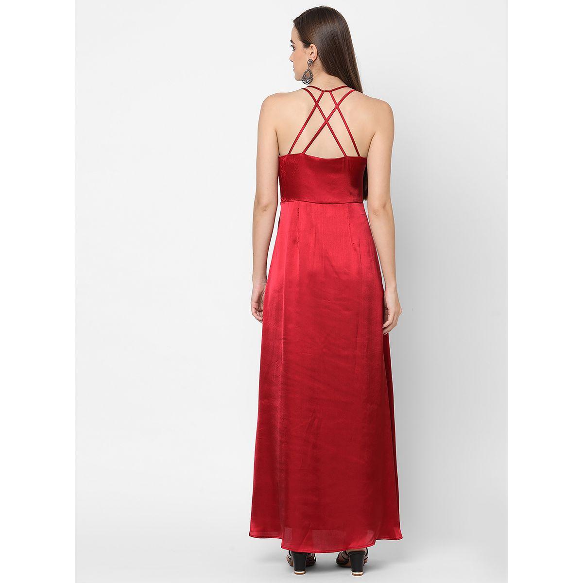 فستان طويل بأربطة كروس ميش × ستايلي-women-clothing-dresses-image-7