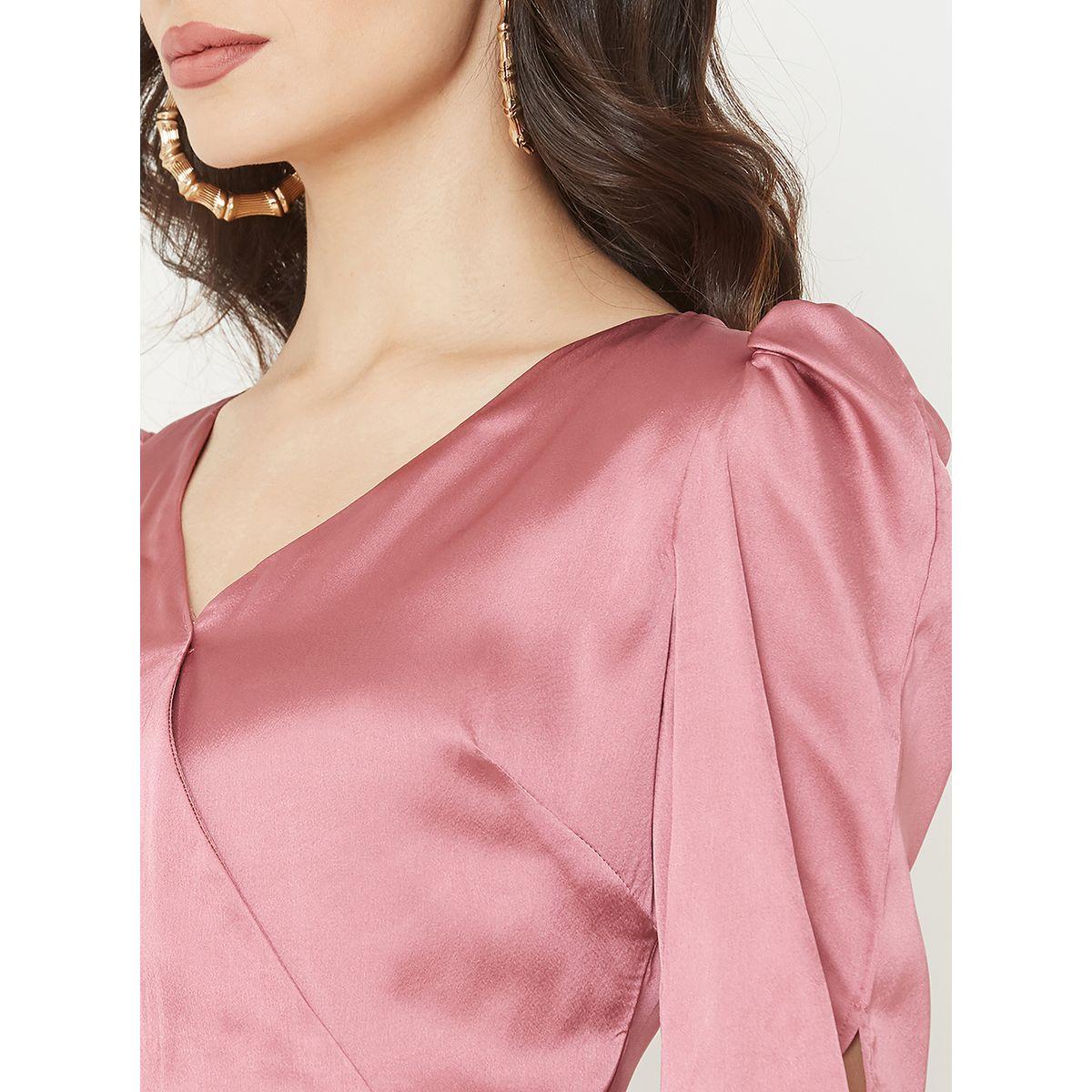 Satin Wrap Front Midi Dress-women-clothing-dresses-image-3
