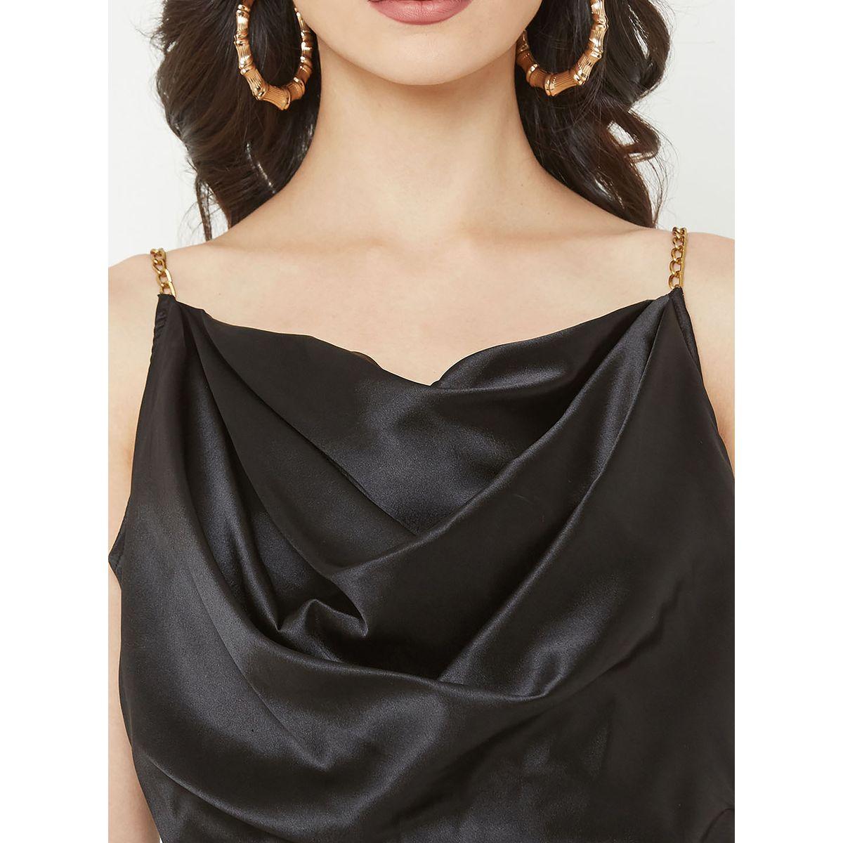 فستان طويل بياقة منسدلة ميش × ستايلي-women-clothing-dresses-image-2