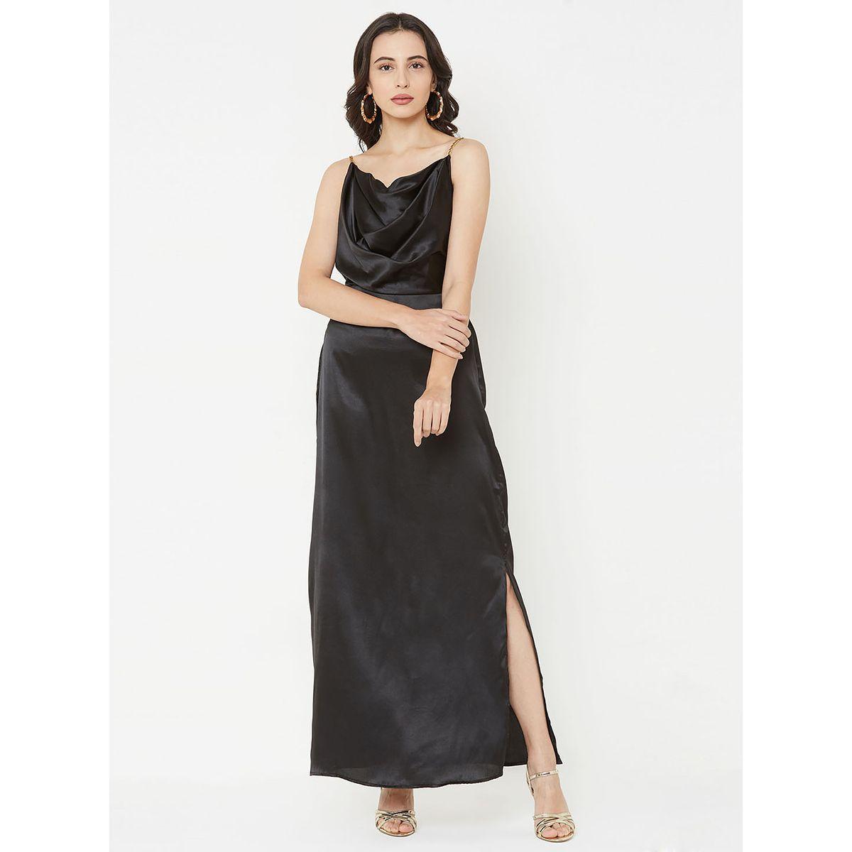 فستان طويل بياقة منسدلة ميش × ستايلي-women-clothing-dresses-image-4