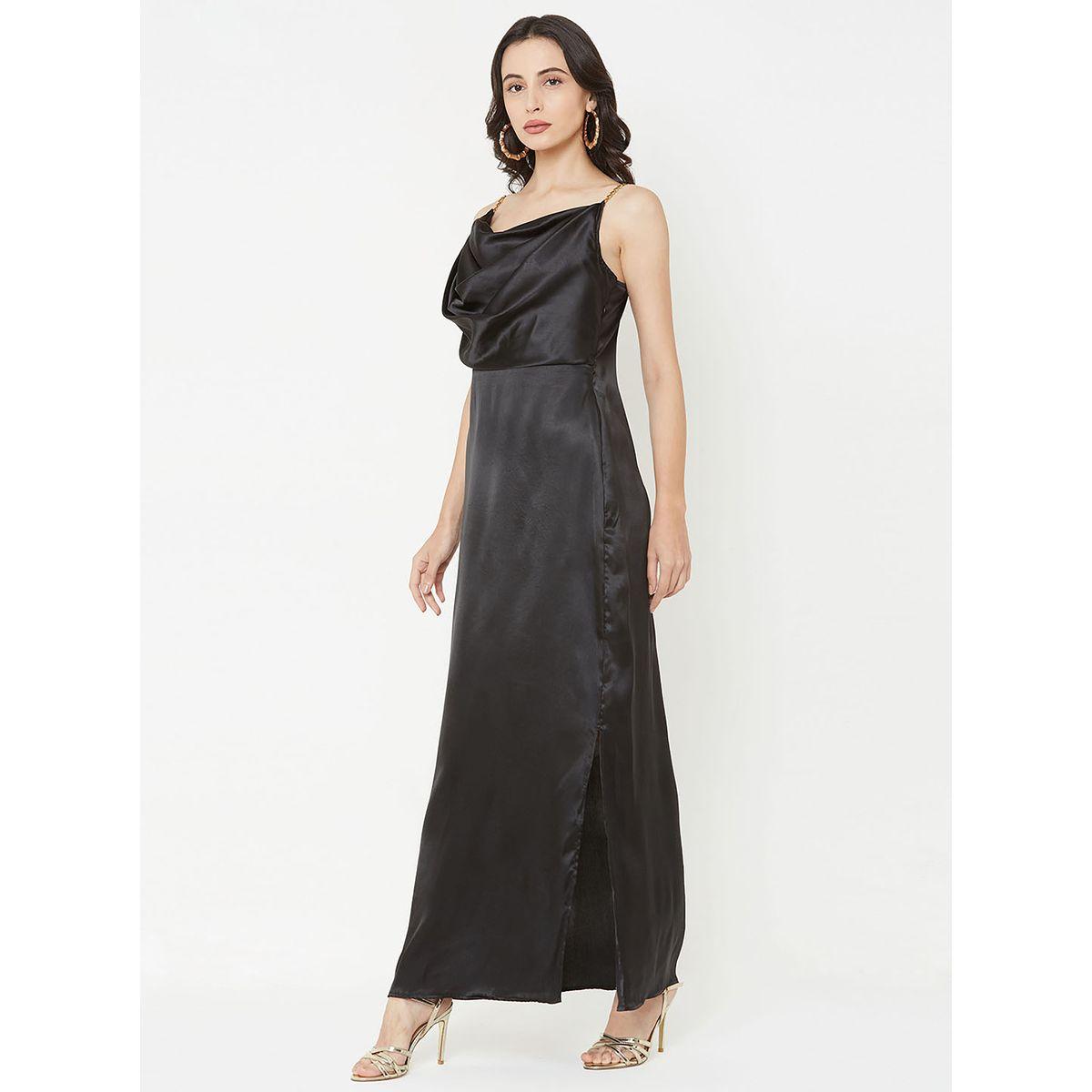 فستان طويل بياقة منسدلة ميش × ستايلي-women-clothing-dresses-image-5